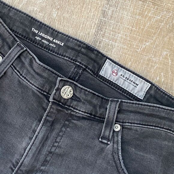 Y2K AG Adriano Goldschmied The Legging Ankle Slim Skinny Jeans 31 Faded Grunge - Picture 8 of 16